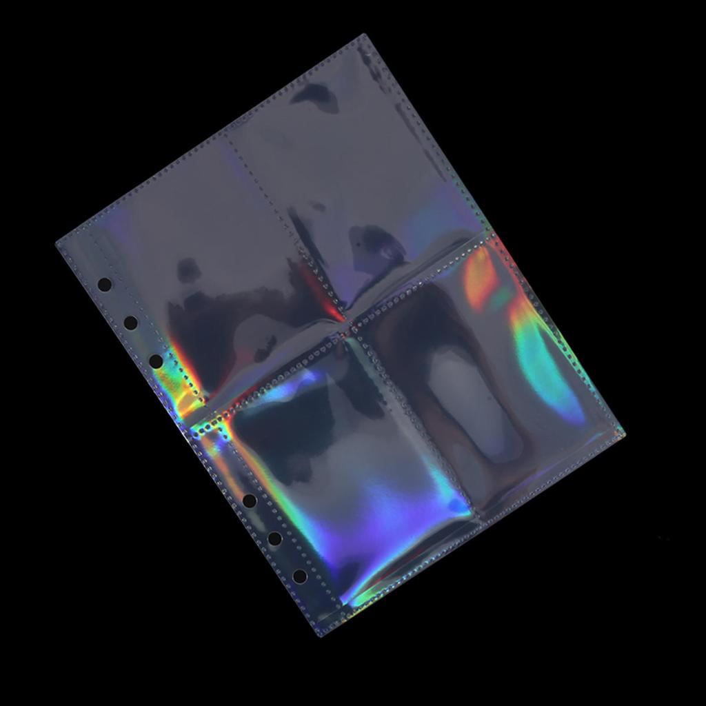 10pcs 4 Grids Photo Album Inner Pages A5 Kpop Binder Photocard Holder Photo Card Loose Leaf Idol Card Collect Book Refill Page