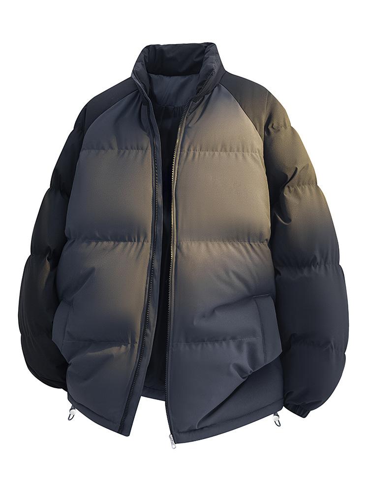 Хлопковая одежда с воротником-стойкой для мужской зимней ветрозащитной бархатной утолщенной хлопковой одежды для пар и женщин утолщенная высококачественная