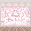 Pink bow tie, birthday backdrop, balloons, flowers, diamonds, birthday party decorations for girls, party background supplies, baby photography props.