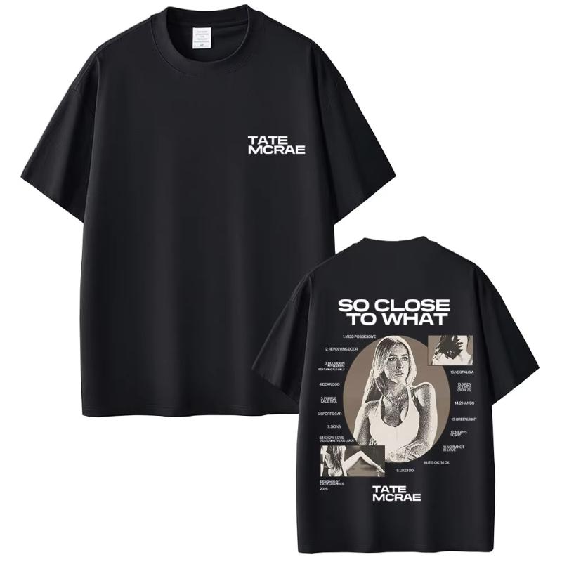 Tate McRae So Close To What Miss Possessive T Shirt Unisex Women Casual Oversized Tshirt Unisex Fashion Music Album Graphic Tshirts
