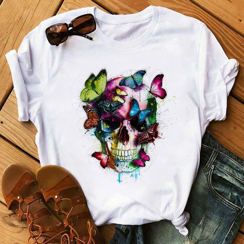 Футболка с принтом в виде акварельного слона и животного Женская футболка с рисунком в стиле Харадзюку Смешная футболка для любителей собак Женская футболка