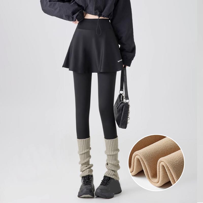 Флисовые леггинсы, осенне-зимняя юбка-трапеция, теплые искусственные двухсекционные брюки с изображением акулы, женские спортивные бесшовные леггинсы с высокой талией для йоги