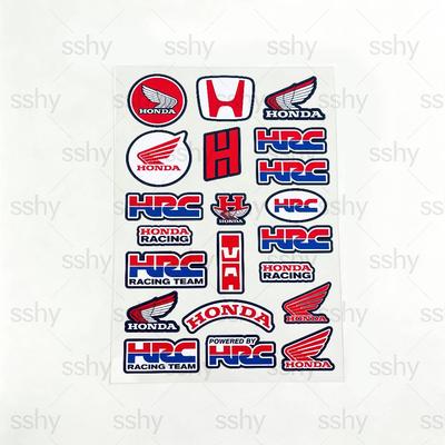 FOR HONDA HRC H WING Waterproof Reflective Motorbike Stickers JQ Easy Peel Removable Decals for Motorcycle Car