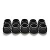 10X Black Plastic Blanking End Caps Cap Insert Plugs Bung For Round Pipe Tube