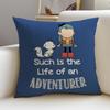 Whimsical HHildaS Cushion Cover Breathable and skinfriendly linen pillowcase square removable and washable cushion