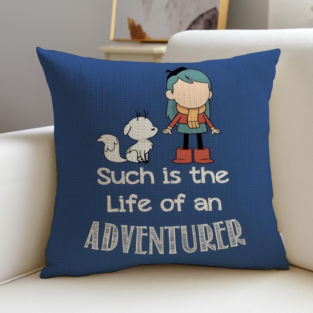 Whimsical HHildaS Cushion Cover Breathable and skinfriendly linen pillowcase square removable and washable cushion