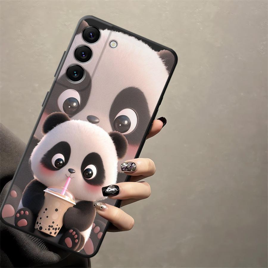 Милый Чехол-Крышка для Телефона с Пандой для Samsung Galaxy A06 A52 A73 A37 A12 A25 A57 A55 A05 A53 A23 A51 A41 A13 A17 A15 A16 A50 A70 A36