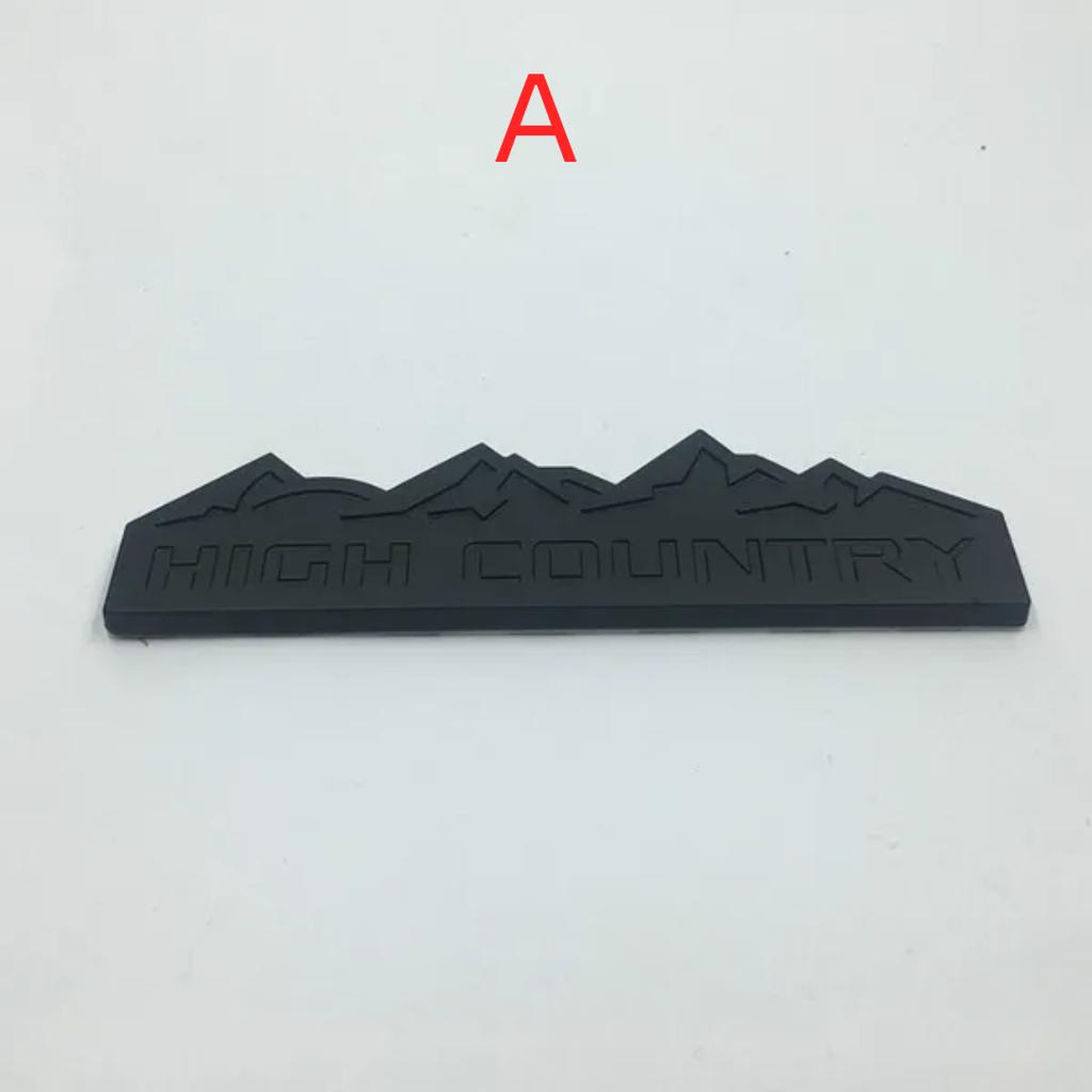 3D Letter Logo Car Stickers Emblem Tail Badge Rear Trunk Decals For C/hevrolet S/ilverado S/ierra Fender or Tailgate HIGH COUNTRY Emblem Nameplate