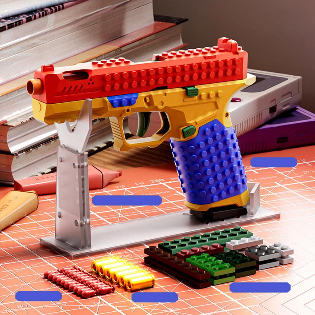 SIG17 Игрушечный пистолет из строительных блоков Автоматическая стрельба Выбрасывает гильзы Мягкая пуля Пистолет Непрерывная стрельба Airsoft Blowback Наружные подвесные игрушки