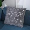 Рождественская наволочка с горячим тиснением, потайная молния, моющаяся, шикарная, 43x43 см, снежинки, блестки, рождественский декоративный чехол для подушки для домашнего офиса