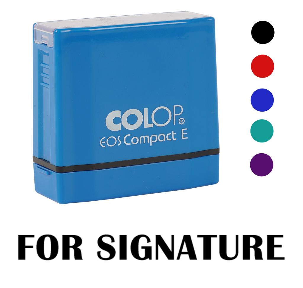 Printtoo For Signature Self Inking Rubber Stamp Pre-Inked Office Stamp- Home Office Business Stationery, Black- 42 X 9