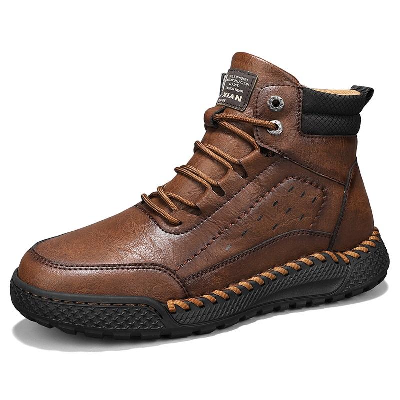 Модные высококачественные мужские повседневные кожаные туфли ручной работы, легкие нескользящие туфли для ходьбы, антискользящие туфли для вождения, обувь для пеших прогулок