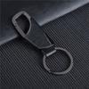 Luxury Leather Men Keychain Black Clasp Creative DIY Keyring Holder Car Key Chain For Men Jewelry Gift