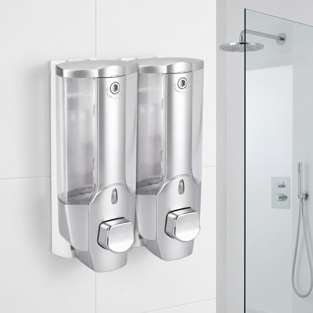 Silver Shampoo Dispenser ABS Plastic Lotion Dispenser Durable Soap Dispenser Commercial Use