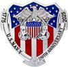 Металлический значок на автомобиль ВМС США 3D Наклейки Форма щита с орлом, Эмалированный флаг США, Подарок для ветеранов/сторонников армии (ВМС США)