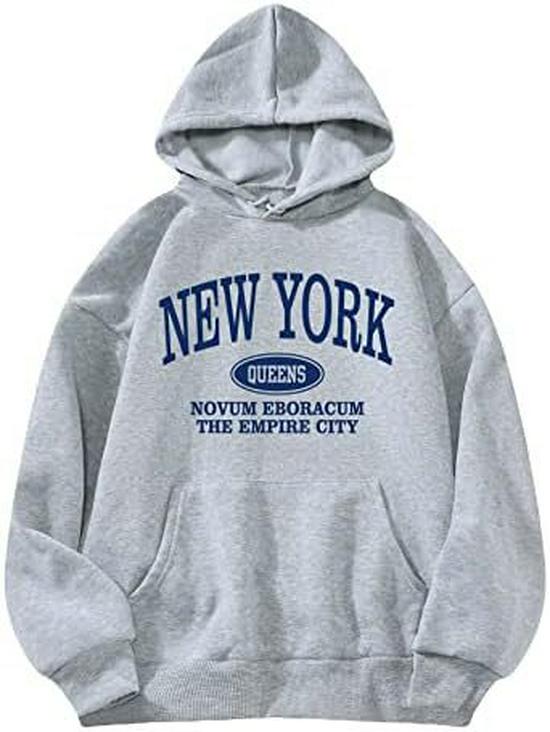 2024 COZYEASE Женский худи с длинным рукавом и принтом букв