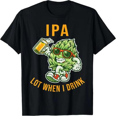 IPA Я много писаю, когда пью Забавная футболка с пивным каламбуром