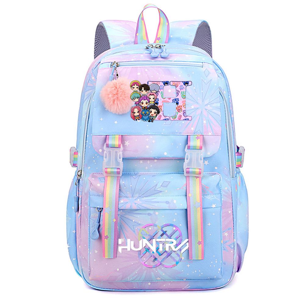 Cute K-Pop Demon Hunters Printed Large Capacity Waterproof Backpack Teenger Student Girl Boy Schoolbag Bookbag Women Large Capacity Travel Bag