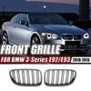 Front Bumper Grilles For BMW 3 Series E92 E93 2010-2013 Double Line Style Dual Slats Grills