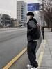 Мужская американская уличная худи из ПУ-кожи в стиле рэпера - Повседневная, свободного кроя, с хлопковым утеплителем, мотоциклетная верхняя одежда