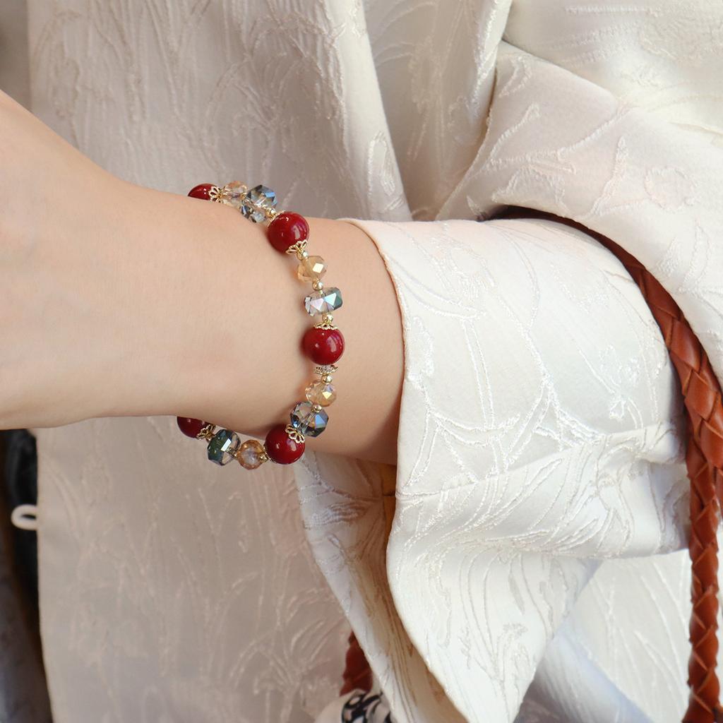 Natural crystal bracelet strawberry crystal bracelet Bangles Women Fashion Jewelry accessories Gift