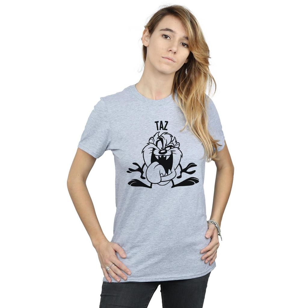 Looney Tunes Womens/Ladies Taz Large Head Cotton Boyfriend T-Shirt