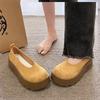Туфли-клёшницы в стиле ретро с круглой головкой и мягкой подошвой, увеличивающие рост, женские, весна 2025 г., новые универсальные туфли с одной педалью