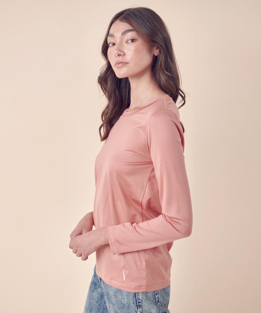 YJACK W_Classic & Basic Fit Slim Long Sleeve T-Shirt (155Gsm) Kljt1216L