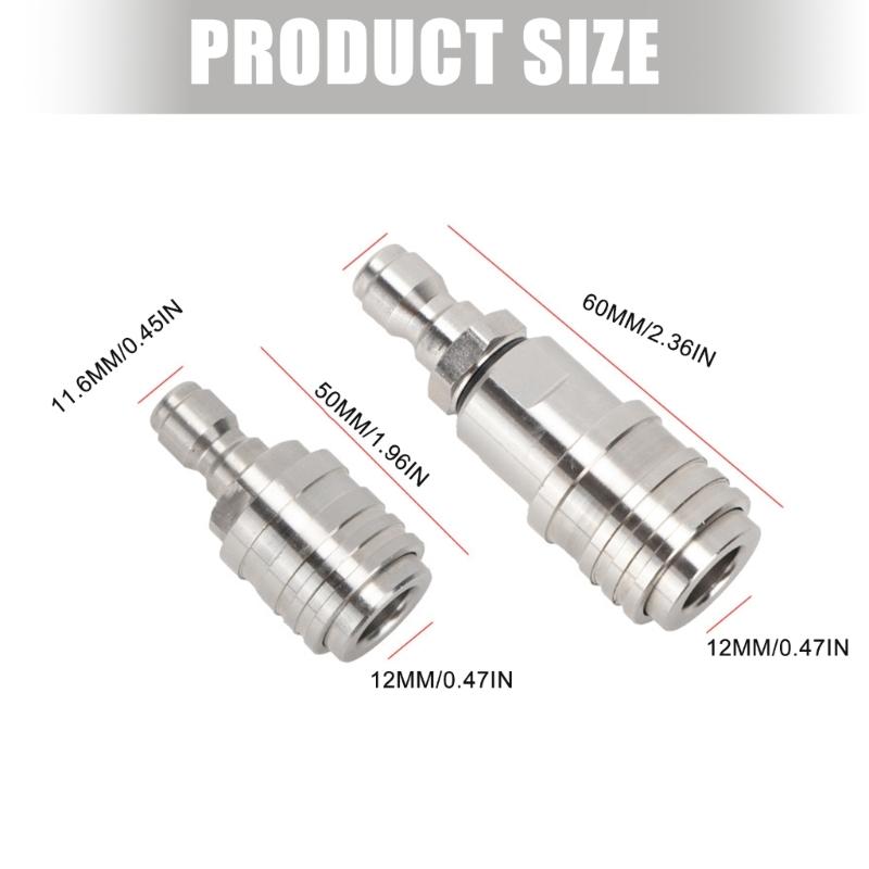 2Pcs Self Locking Quick Connector Pressure Washer Hose Adapter Quick Release Coupling for Water Sprayer Pipe Connections