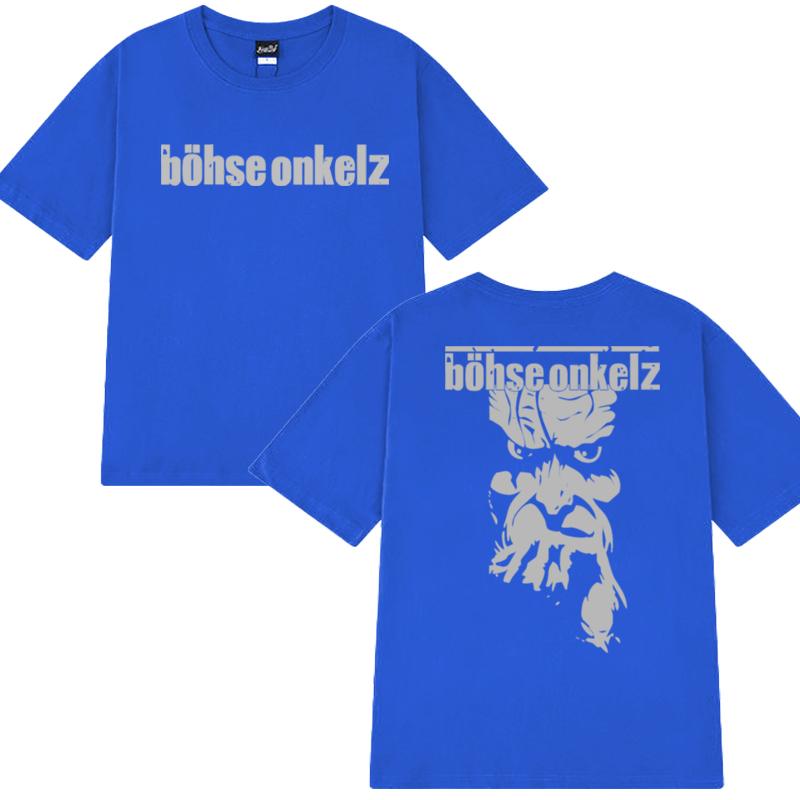 2026 Hot Sale Rock Band Böhse Onkelz Double Sided Print Short Sleeve T-shirts Men Women Vintage Hip Hop Streetwear Unisex Cotton T Shirt Top