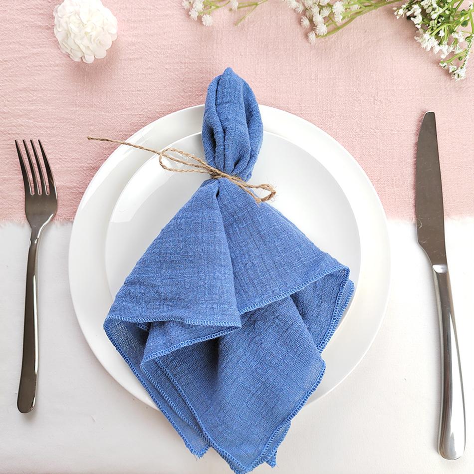 Set of 50 Cotton Cloth Napkins Gauze Fabric 30x30 Cm Factory Outlet Wedding Decor Everyday Use Dinner Tea Towel Table Village