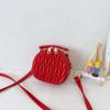 Stylish Korean Children's Pleated Handbag For Girls Versatile Princess Bag In Various Colors