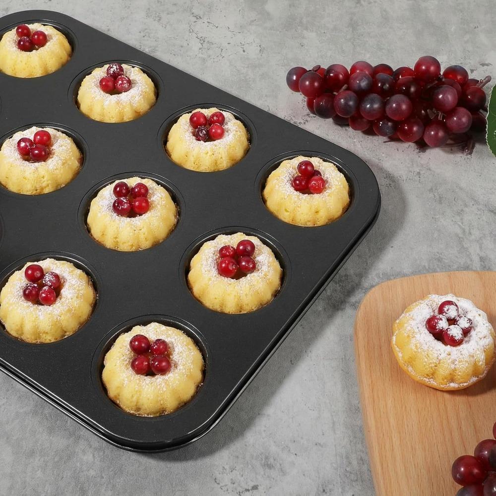 Carbon Steel Mini Fluted Tube Cake Pan Non-stick Bread Baking Pan Pumpkin Cake Baking Mold  Muffin