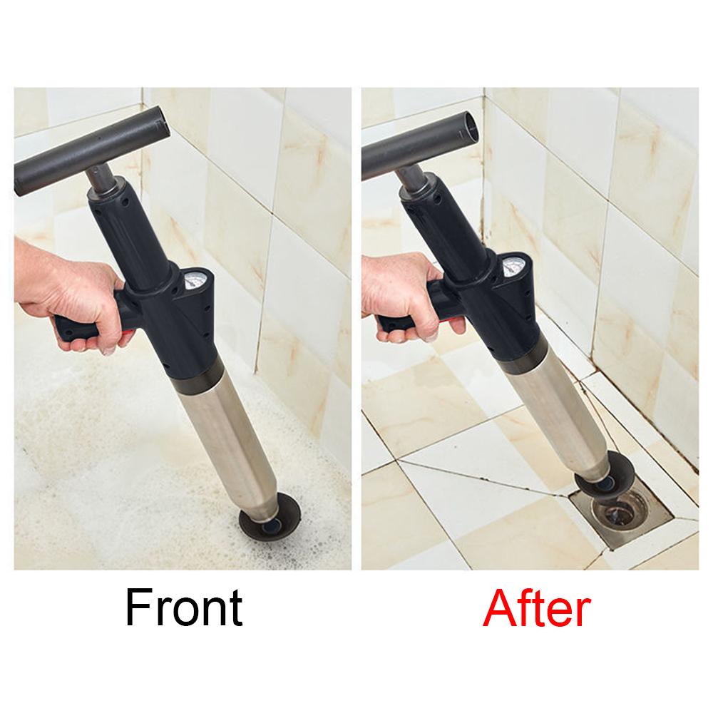 High Pressure Drain Plunger Sewer Pipe Unblocker Air Drain Blaster Cleaning Tool Toilet Plunger for Bath Toilets Bathroom Kitchen Dredge Clog Remover