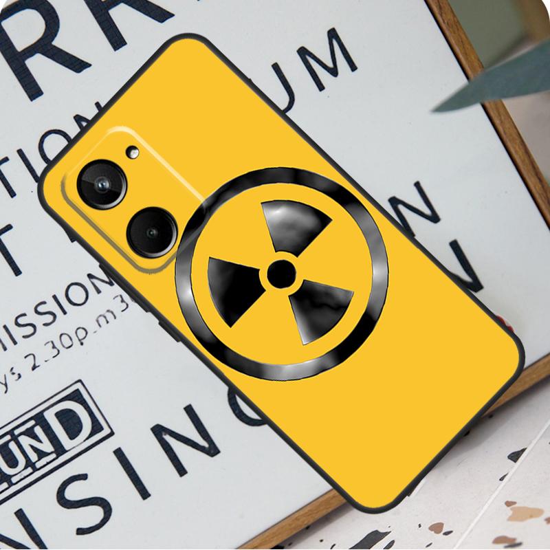 Nuclear Radiation Warning Sign For Realme C31 C33 C35 C51 C53 C55 C67 GT5 GT Neo 6 9 10 11 12 Pro Plus C21Y C25s C30 Case