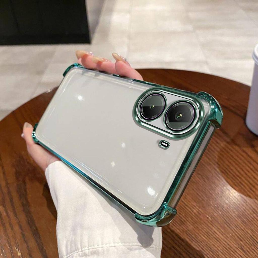 Чехол для Xiaomi POCO X7 Pro 5G, M7 4G, цветная гальванизированная рамка, прозрачный чехол-бампер для телефона