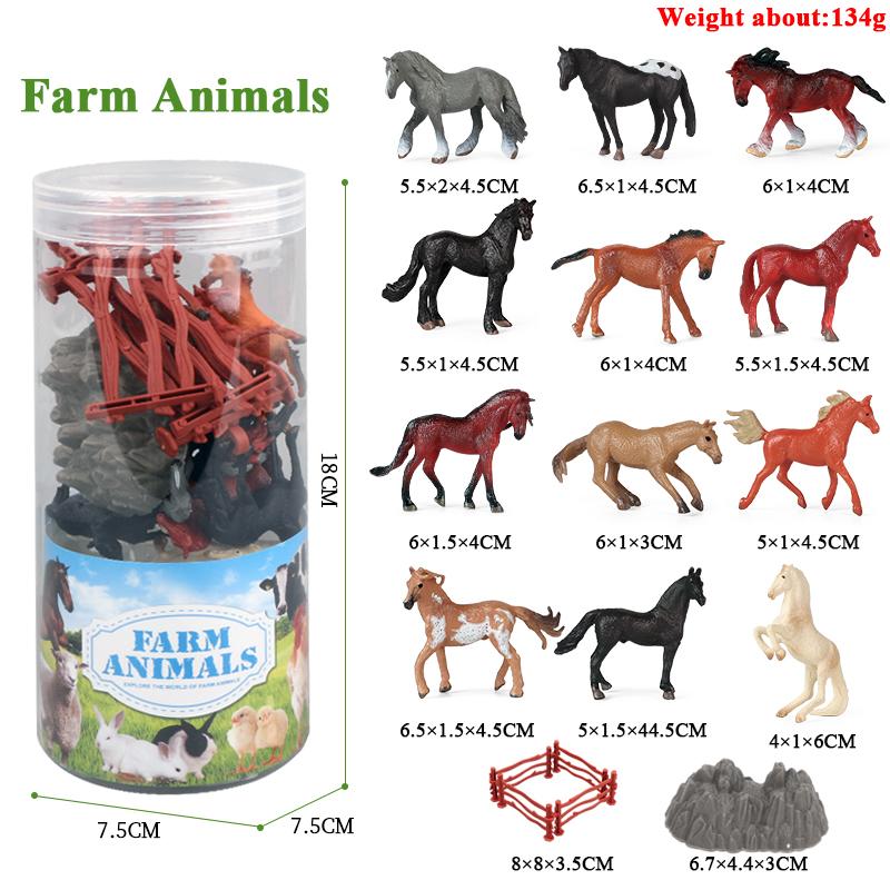 Oenux Набор миниатюрных животных Дикая морская жизнь Ферма Динозавр Игрушка Фигурка Модель Фигурки Зоопарк Милый Образование Детская игрушка Подарок