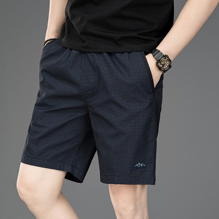 Мужские повседневные шорты, летние тонкие свободные брюки прямого покроя средней длины, мужские брюки из чистого хлопка длиной пять четвертей