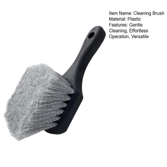 Щетка для чистки колес автомобиля с короткой ручкой, щетка для чистки обода шин для транспортных средств, мягкие тройные щетинки, инструменты для чистки автомобилей