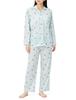 Sanrio Women's Blue Tyrol Chocolate Pajama Set, Long Sleeve Jersey Shirt Pajamas, Hangyodon and Cinnamoroll Designs