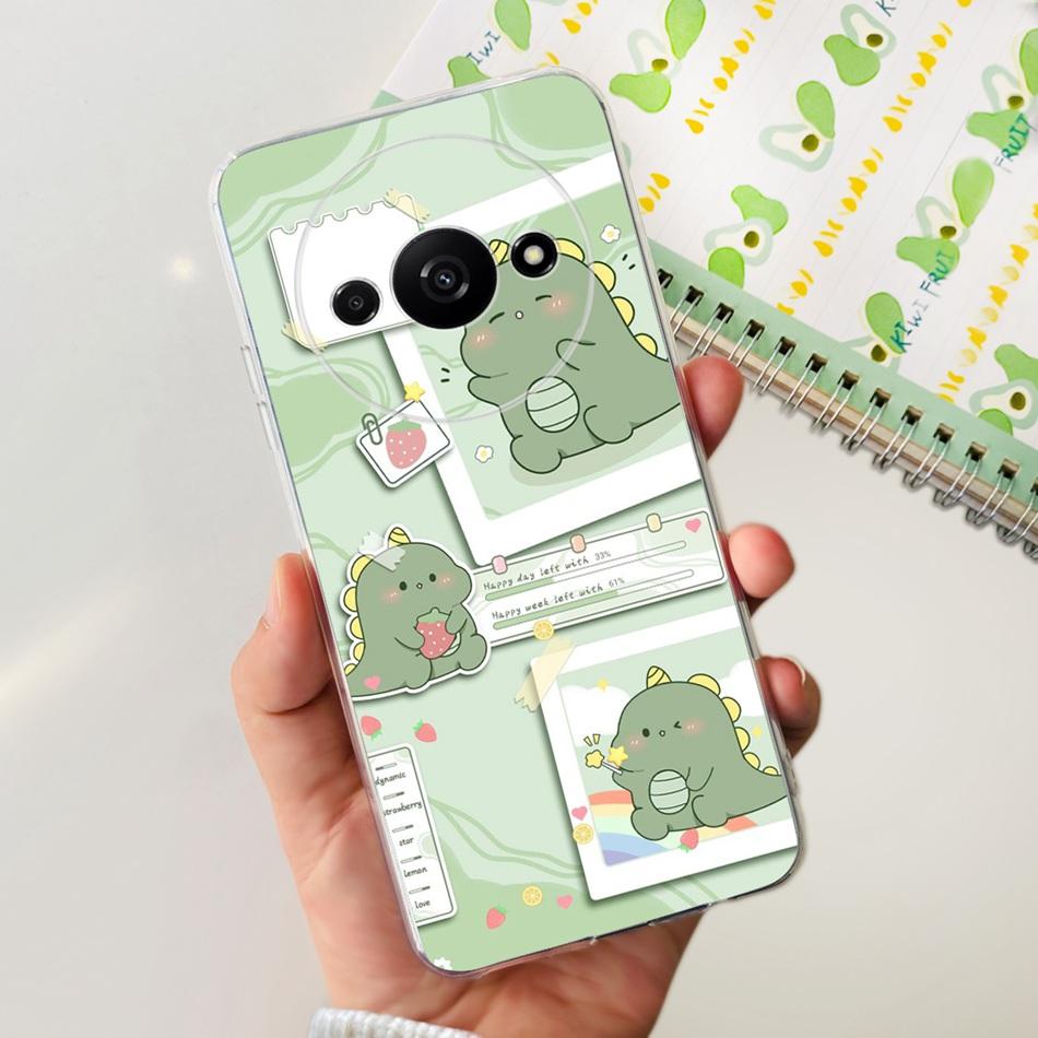 Чехол для Xiaomi Redmi A3 RedmiA3 A 3 4G 2024 Элегантный принт Мягкий силикон Прозрачный ТПУ Тонкая задняя крышка телефона