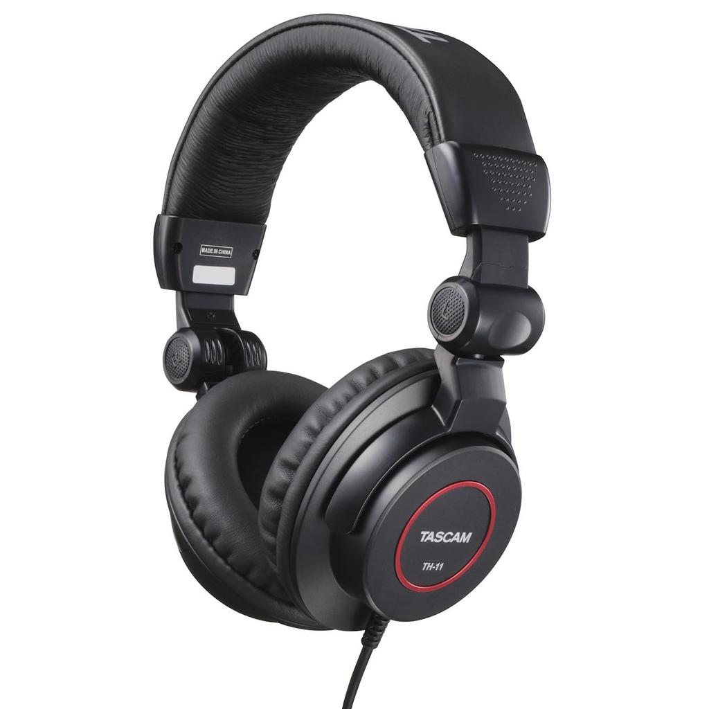 TASCAM TH-11 Closed-Back Stereo Monitor Headphones, Black, Wired, for Video Production, Music Production, Streaming, DTM, Music Listening, Instrument