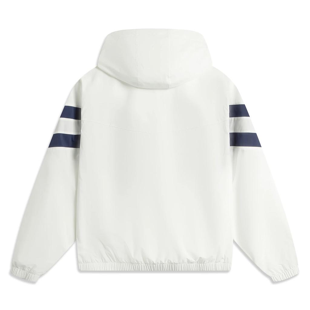 Li Ning Color Block Толстовка с капюшоном на молнии Повседневная Свободная Спортивная Ветровка Мужская Верхняя одежда Молочно-белый Темно-синий AFDV701-4