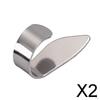 2x 1x Finger Guitar Pick Stainless Steel Thumbpick for Bass Mandolin