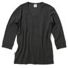 Daily Rib Quarter Sleeve Sleeve Size 019 Charcoal T-Shirt, 3/4 (Antibacterial, Anti-odor), Men's Medium, 6143509,