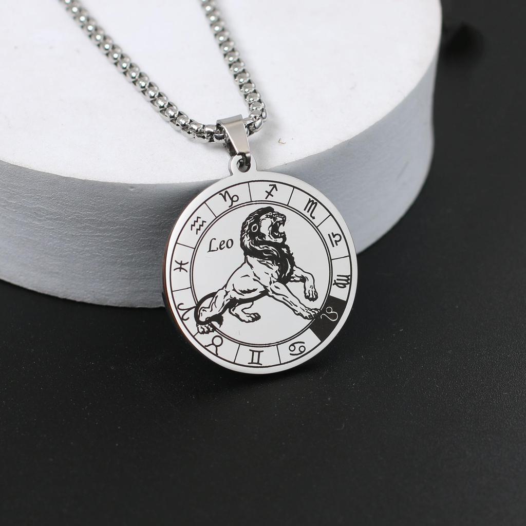 Ожерелье со знаком зодиака для мужчин и женщин лучшему другу, собачьи жетоны, подарок на день рождения, ожерелье с 12 созвездиями, кулон, ювелирное изделие для пары, подарок
