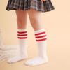 Синий/красный/белый/черный Полосатый стиль Школьные гольфы до колена для девочек Весна Осень Хлопковые Дышащие Гольфы для девочек-малышей Рождественский подарок
