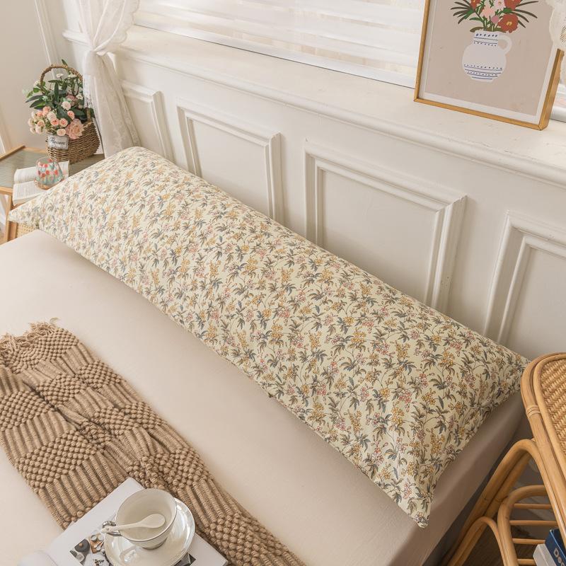 Двойная длинная наволочка из мытого хлопка, 1 шт., одинарная удлиненная наволочка для пары подушек, бытовая наволочка для одной подушки