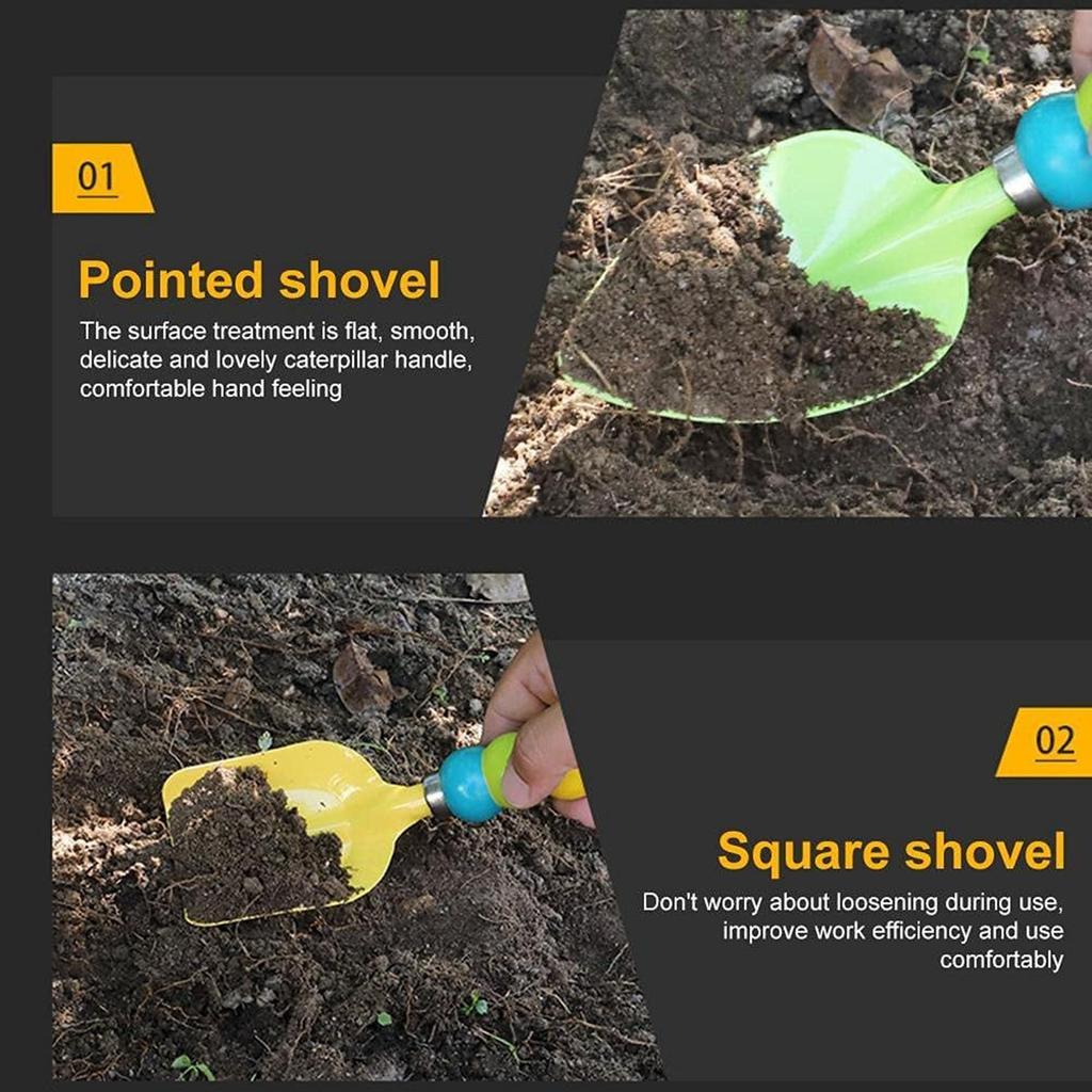 Детский набор садовых инструментов, пляжный инструмент для игры с песком, посадка рыхлой почвы, милая ручка, безопасный подарок на день рождения, унисекс, подходит для малышей, мальчиков и девочек