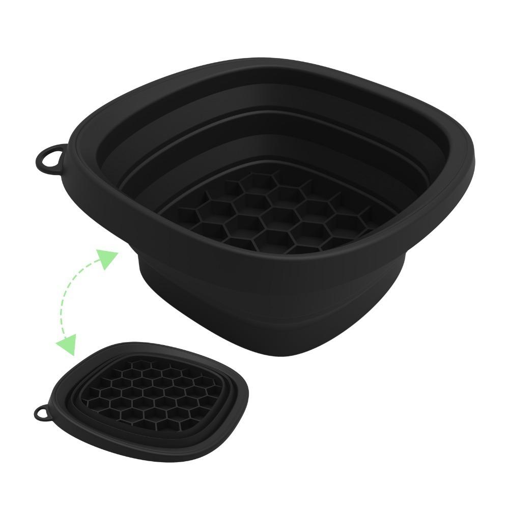 Built-in Ice Tray Portable Ice Basin Foldable Skincare Washbasin Face Dipping Bowl for Women Girls